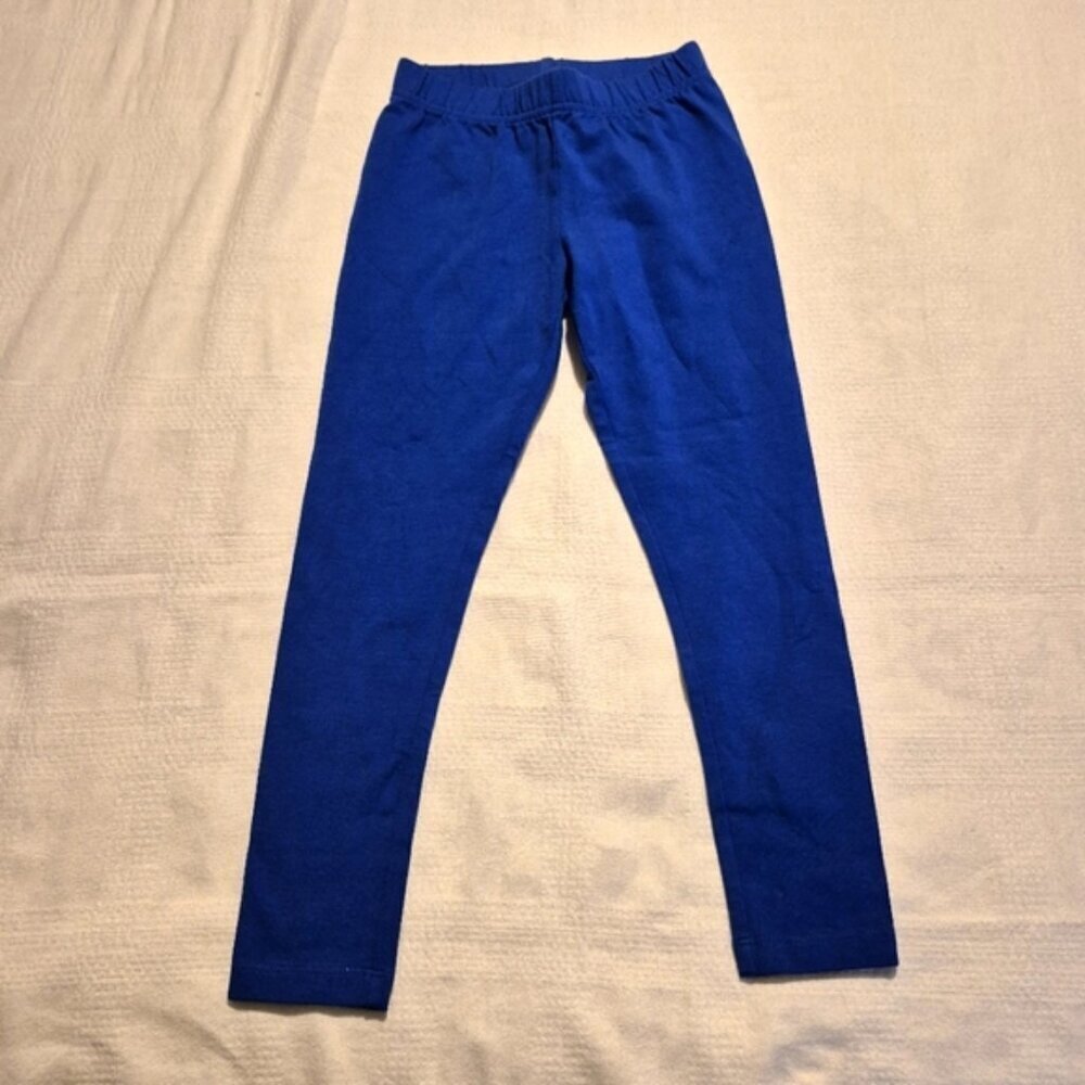 Lands' End girls size Large 6X-7 royal blue leggings vguc